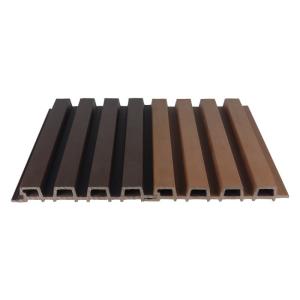 Quality Brown 25x227mm WPC Cladding Wall Panel For Hotel Park Wood Plastic Composite Siding Grille Plank wholesale