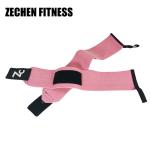 Pink Wrist Wraps Fitness 45*8cm Elastic Cotton Heavy Duty Weight Lifting Straps