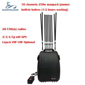 Quality 150m Distance Backpack Mobile Phone Signal Jammer wholesale