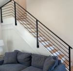 Contemporary FRP Handrails Indoors Fiberglass Stair Railing Black Smooth