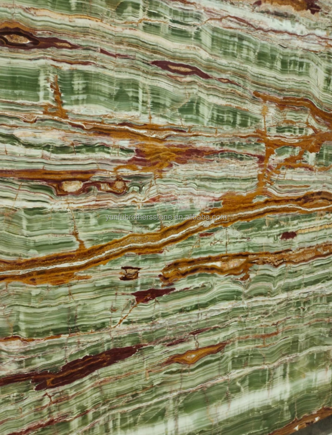 Polished Surface Finishing Pakistan Bamboo Onyx Marble Slabs for Table Modern Design Style