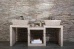 Marble Square Bathroom Wash Stone Sink Basin Eygptian Yellow Beige
