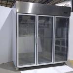 Air Cooling 650W 3 Door Upright Glass Door Chiller