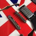 Hollow body Jazz electric guitar, British flag Rosewood Fingerboard electric