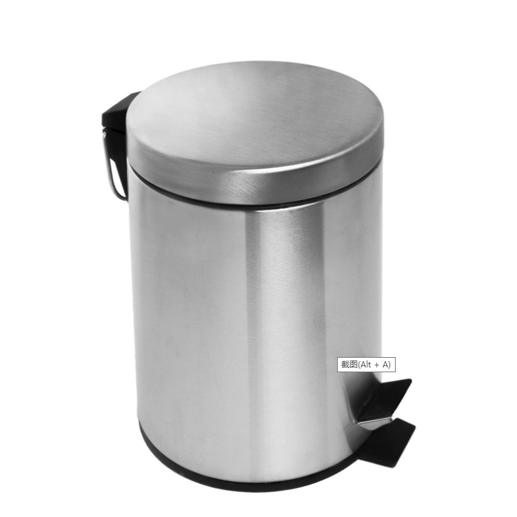 5L Outdoor Indoor Garbage Bin With Foot Pedal Foot Pedal ashbin With Lid