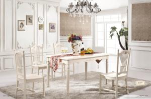 Quality modern solid wood white dining table furniture wholesale
