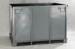 Quality Q235 Warehouse Metal Storage Bins 1500L Storage Metal Folding Container wholesale