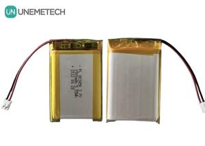 Quality UNEMETECH 1.5A Rechargeable Li-polymer Battery 803450 / 3.7V 1500mAh Lithium Ion Polymer Battery wholesale