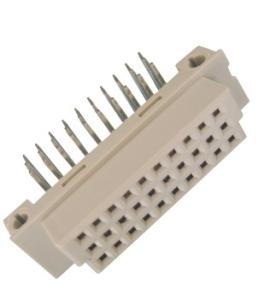 Quality PBT DIP DIN 41612 Connector Three Rows 30P 48P 64P 96P N Pin Right Angle wholesale