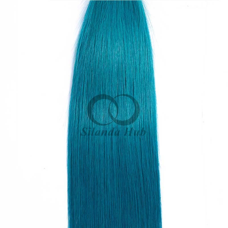 #T1B/Blue Straight Remy Human Hair Bundles Sew In Weave Bundles Brazilian Bundle Deals