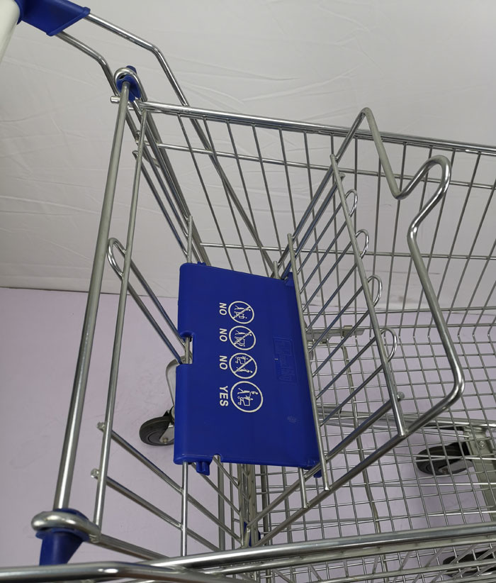 German Style 100L Supermarket Metal Grocery Cart With Underframe