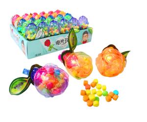 Quality Flash Rose Shape Light Up Compressed Candy Fruit Flavor Multi Colored wholesale