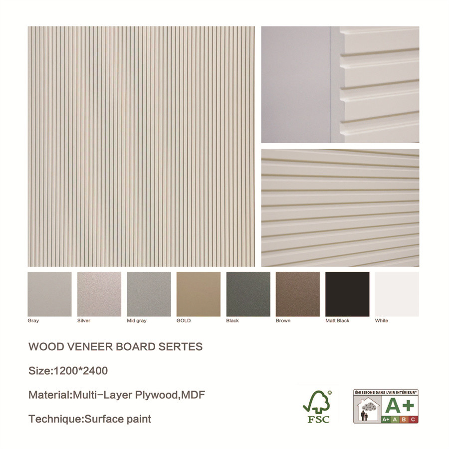 MDF Base 3D Decorative Wall Panels Natural Or Color Painting Finish 6mm 15mm Thick