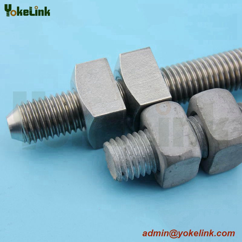 ASTM standard double arming bolt WITH SQUARE NUTS