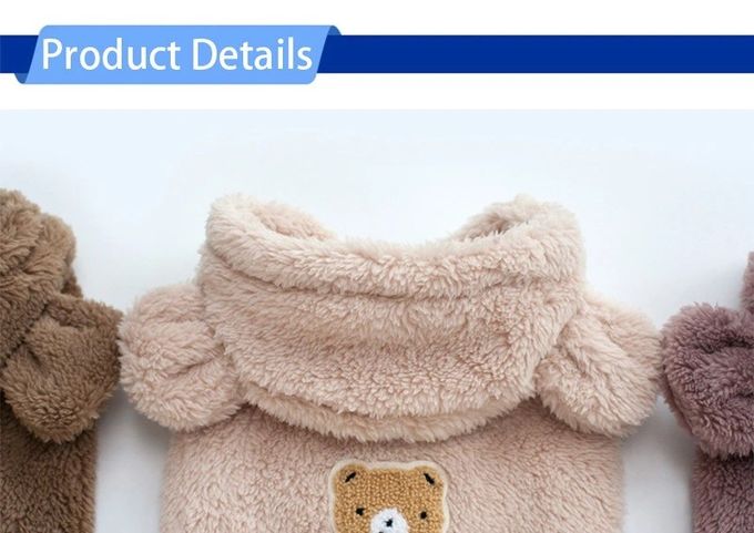 Winter Custom Dog Hoodies , Cold Proof Small Dog And Cat Clothes