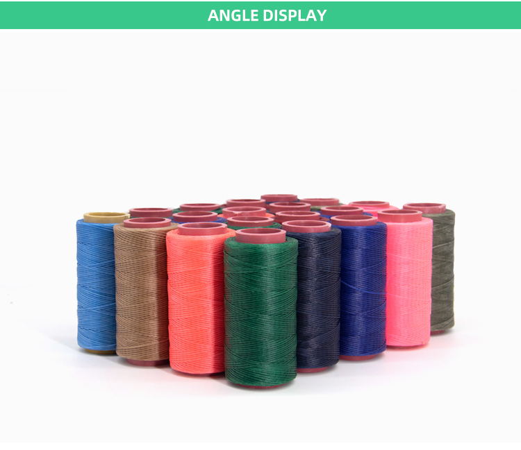 1mm Woven Wax 100% Polyester Filament Galaces for High Class Leather Bag Shoes Sofa