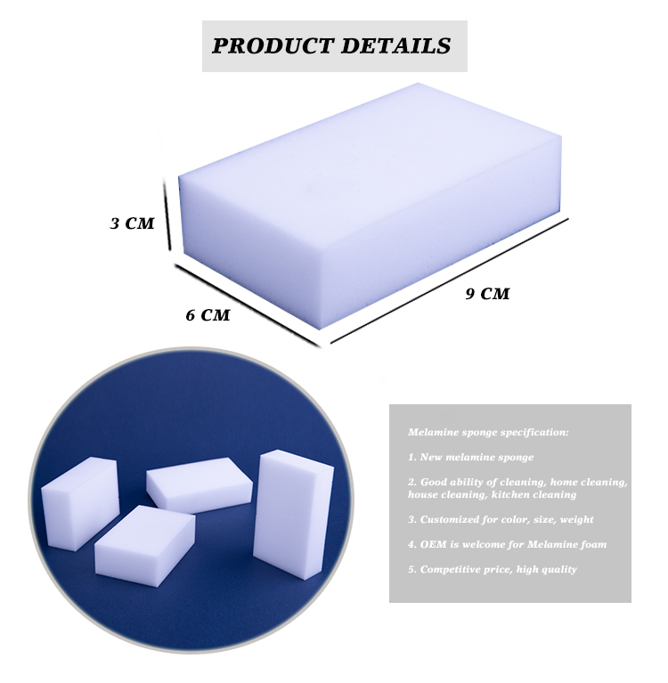 Customized Melamine Microfiber Kitchen Sponge Highly Precise Quick Dry