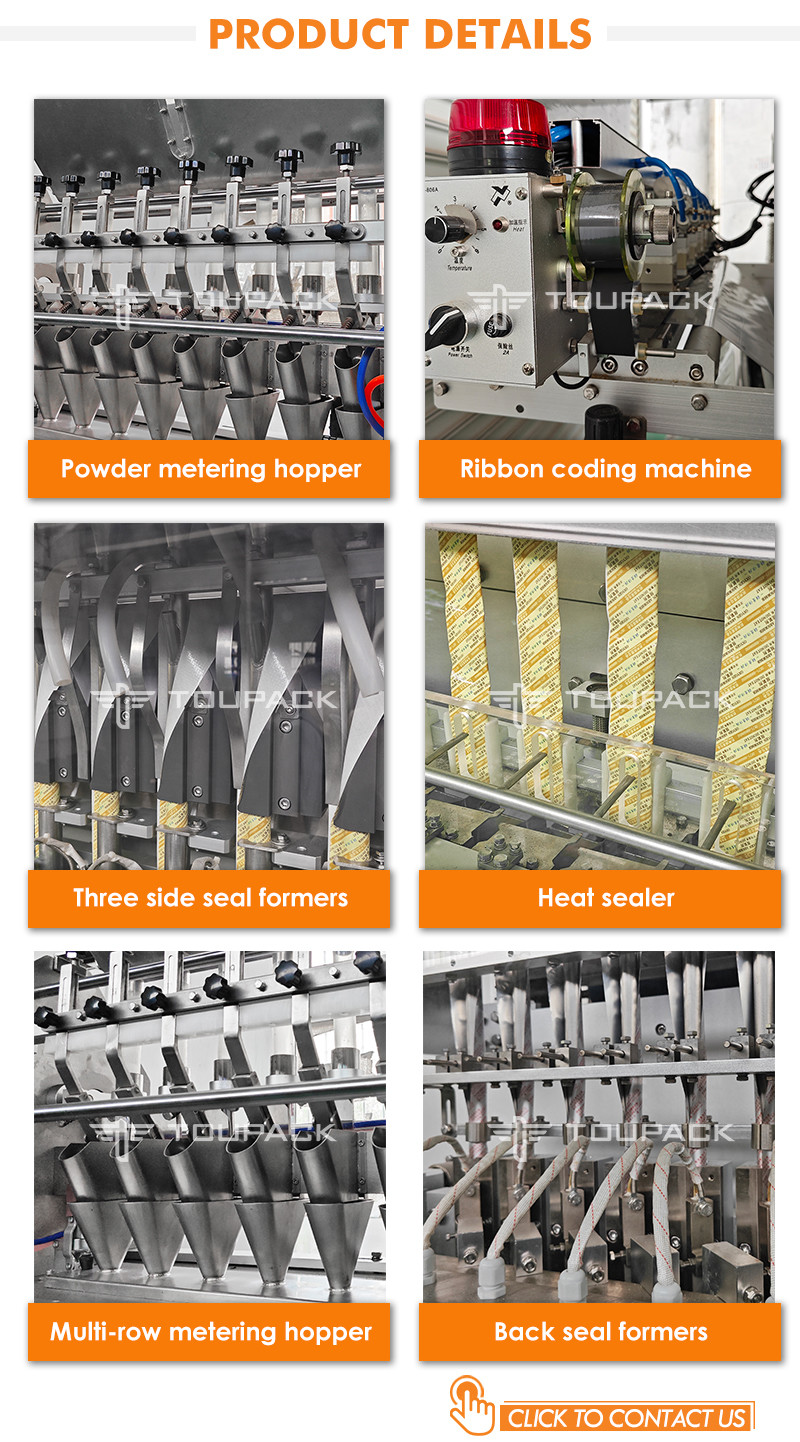 Automatic Powder Multi Lane Packing Machine Custard Powder Weighing Packaging Machine