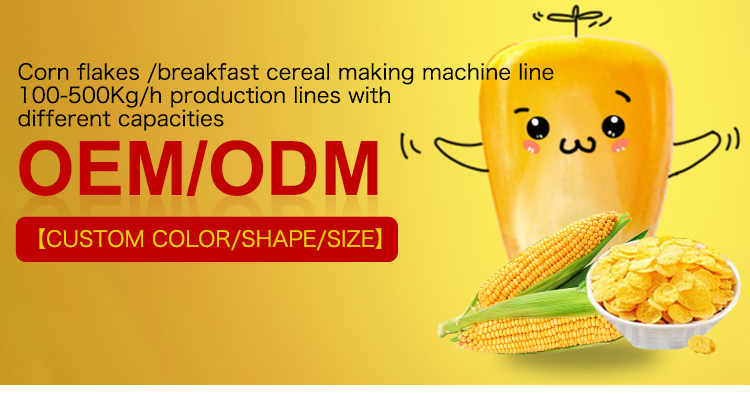 Corn Flakes Puff Snack Food Production Line Extruder Making Machine for Grain Flour