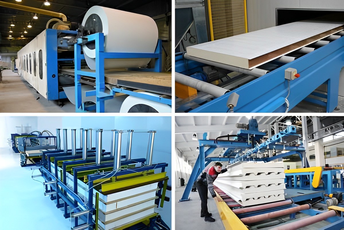 Contemporary Rock Wool Composite Roofing Panels For Cold Room Construction