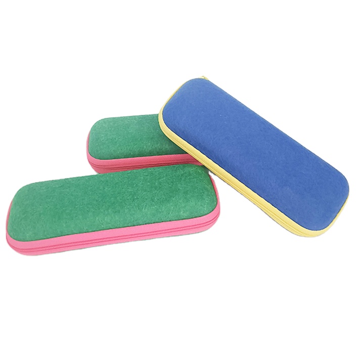 Stylish Black Pink PU Leather Sunglasses Case With Logo Printed