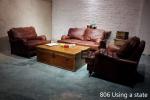 luxury classic leather sofa set furniture