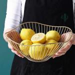 Wear Resistant Metal Wire Fruit Basket , Irregular Modern Stainless Steel Fruit