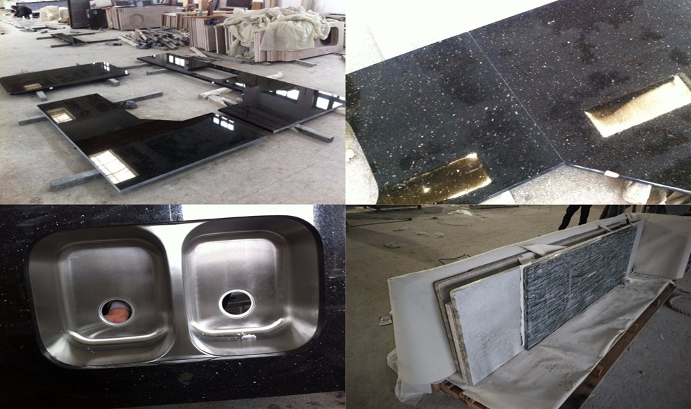 93% Quartz Sand Solid Stone Countertops With Beveled Edge