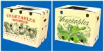 strong corrugated vegetable box with holds