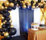110pcs Balloon Arch Garland Kit Chrome Gold Latex Black Balloons Wedding,Party