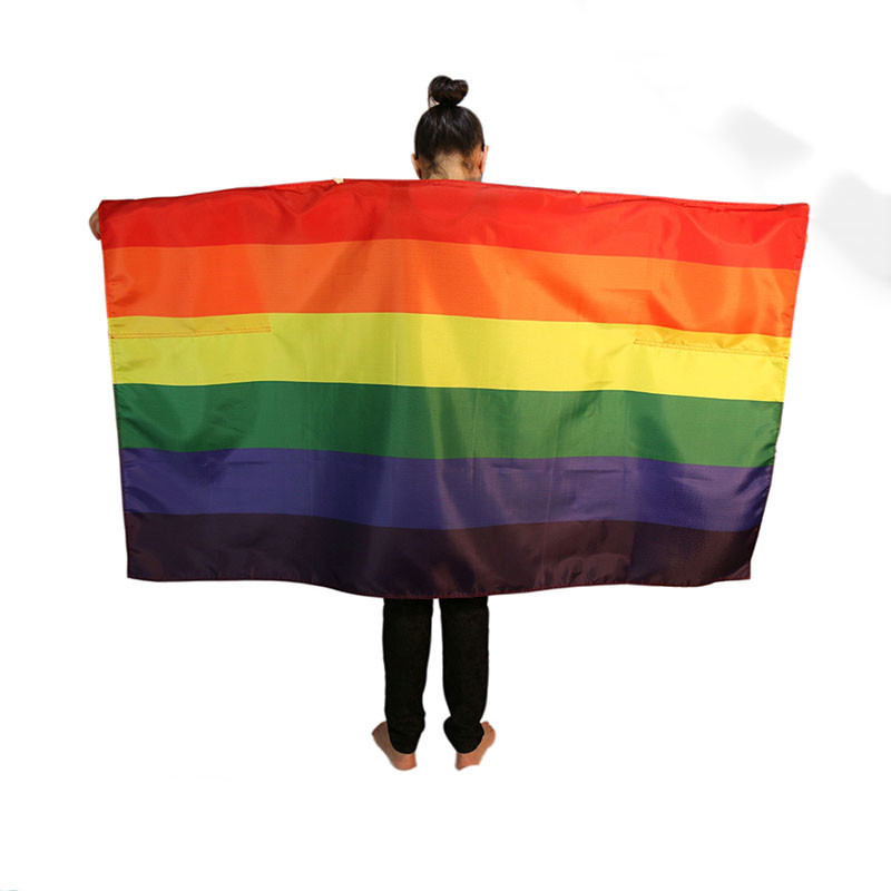 Custom Logo Digital Printing Flag Cape Flying Style 4 Color Fastness
