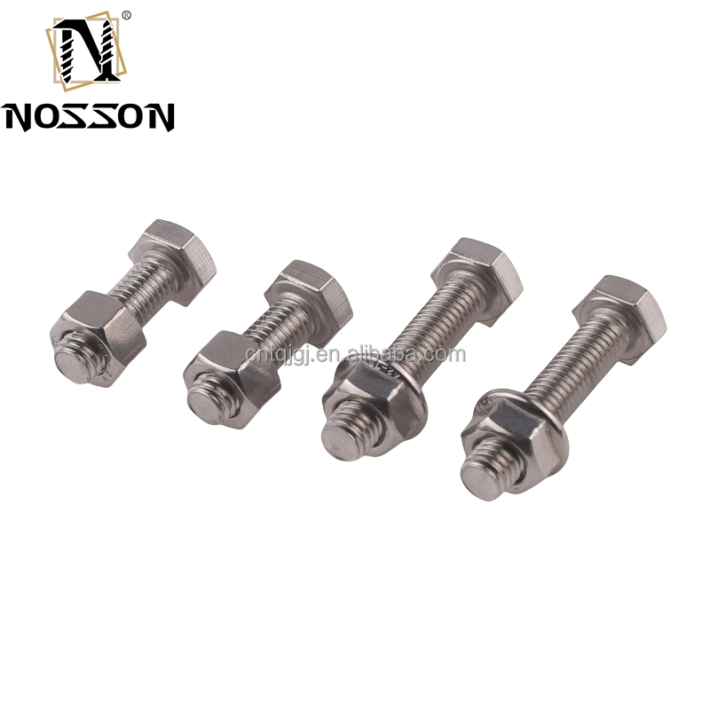 Custom Size M16 M18 M20 Stainless Steel SUS 304 316 316L Hexagon Head Bolt DIN933 DIN931 Metric GB Standard for Machinery