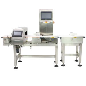 China Professional Testing Equipment Conveyor Belt Metal Detector And Weight Food Machine For Wet Area Meat Food Industry on sale