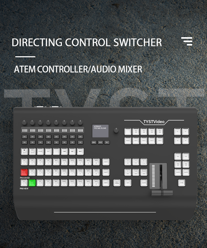 Switching Station Control Panel Compatible with BMD ATEM Switchers and vMix Software