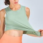 Naked Feeling Women Yoga Tank Top Breathable Loose Fit Training Crop Vest
