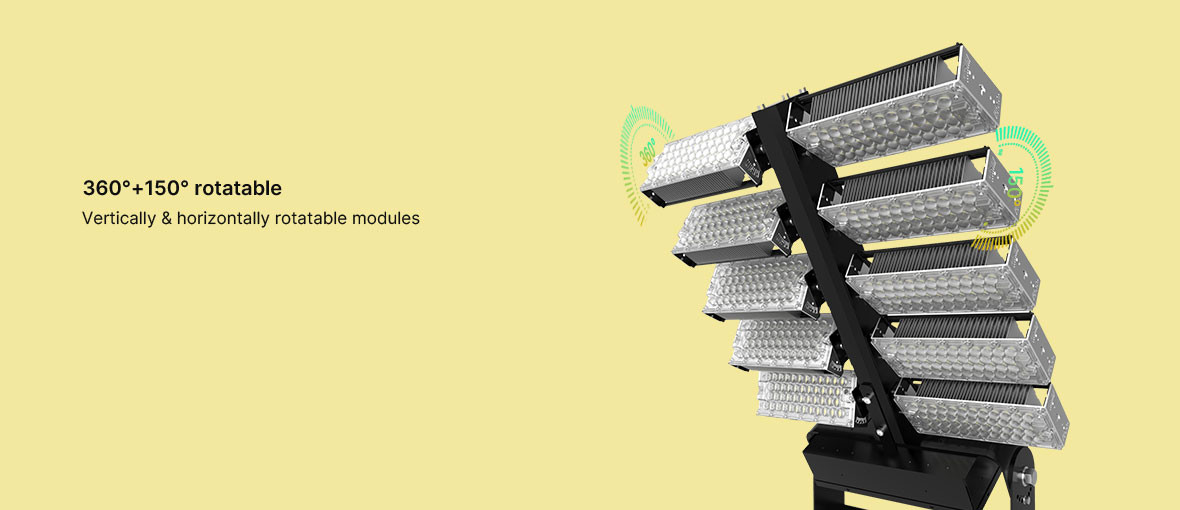 Wind Load Can Stand 17class Wind Load 56.1-61.2 M/s LED Sports Lights with Voltage AC90-305V