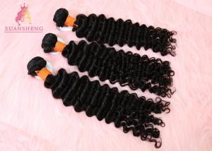 Quality 20 Inch Brazilian Human Hair Weave / Deep Wave Virgin Hair No Knots wholesale