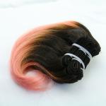 2017 New Style Short Hair Combre Pink Color Brazilian Hair Wefted Hair