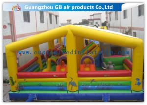 Quality Dinosaur Inflatable Theme Park , Inflatable Jurassic Park Blow Up For Kids Play Area wholesale