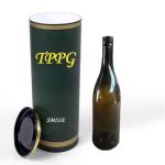 UV Coated Cardboard Wine Tube , Embossing Wine Storage Boxes Cardboard