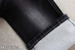 Quality 9.5oz Fake Knit Denim Fabric Sulfur Black Double Layers Stretch wholesale