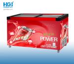 268 Liter 110V Deep Chest Freezer Red 9.5 CUFT Stainless Steel Deep Freezer