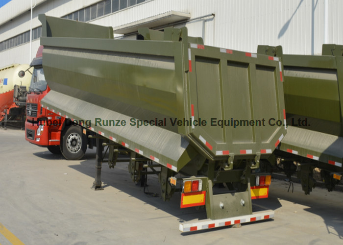 U shaped stone carrying Dump truck semi trailer Heavy Duty 2 Axles 22CBM -25 CBM