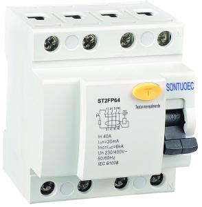 Quality AC 4 Pole Residual Current Protective Device 6KA RCCB wholesale