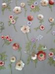 3D Colorful Sequin Embroidered Fabric Floral Seuqin Beaded Lace Fabric
