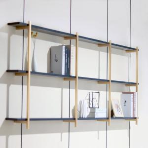 Quality SGS 3 Layer Gold Aluminum Metal Frame Wall Shelf 820mm For Home Decor wholesale