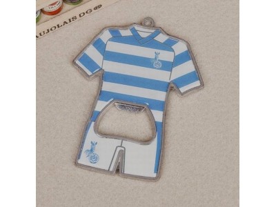 Innovative T Shirt Shape Bottle Opener,Cool promotional gift, casting metal T shirt shape beer bottle opener, printed lo
