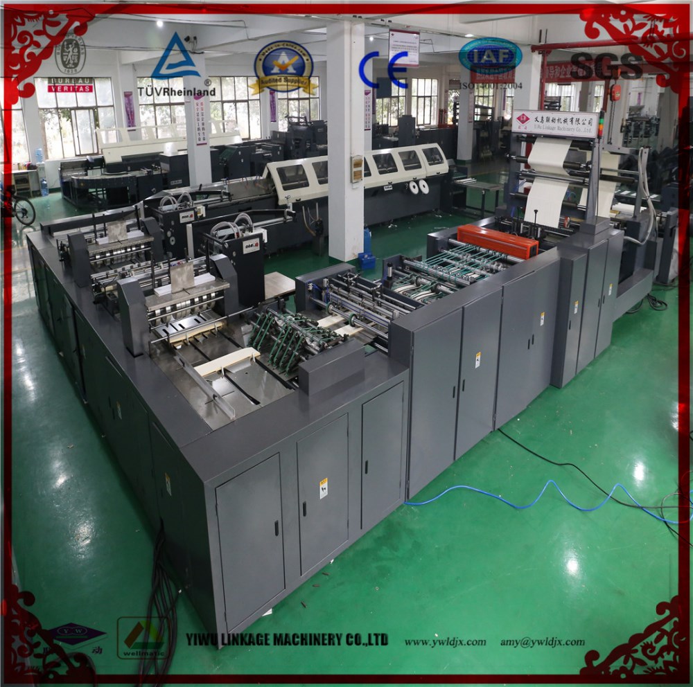 24 Hour LD-GNB670 Z Type Fully Automatic Cold Glue Taped Notebook Making Machine