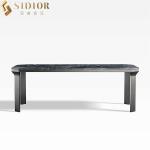 Hotel Restaurant Luxury Marble Dining Table Rectangular 2.1m Length