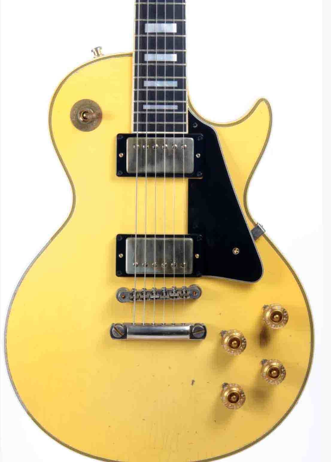 Custom Heavy Relic Randy Rhoads 1974 Antique Electric Guitar in White Cream Color
